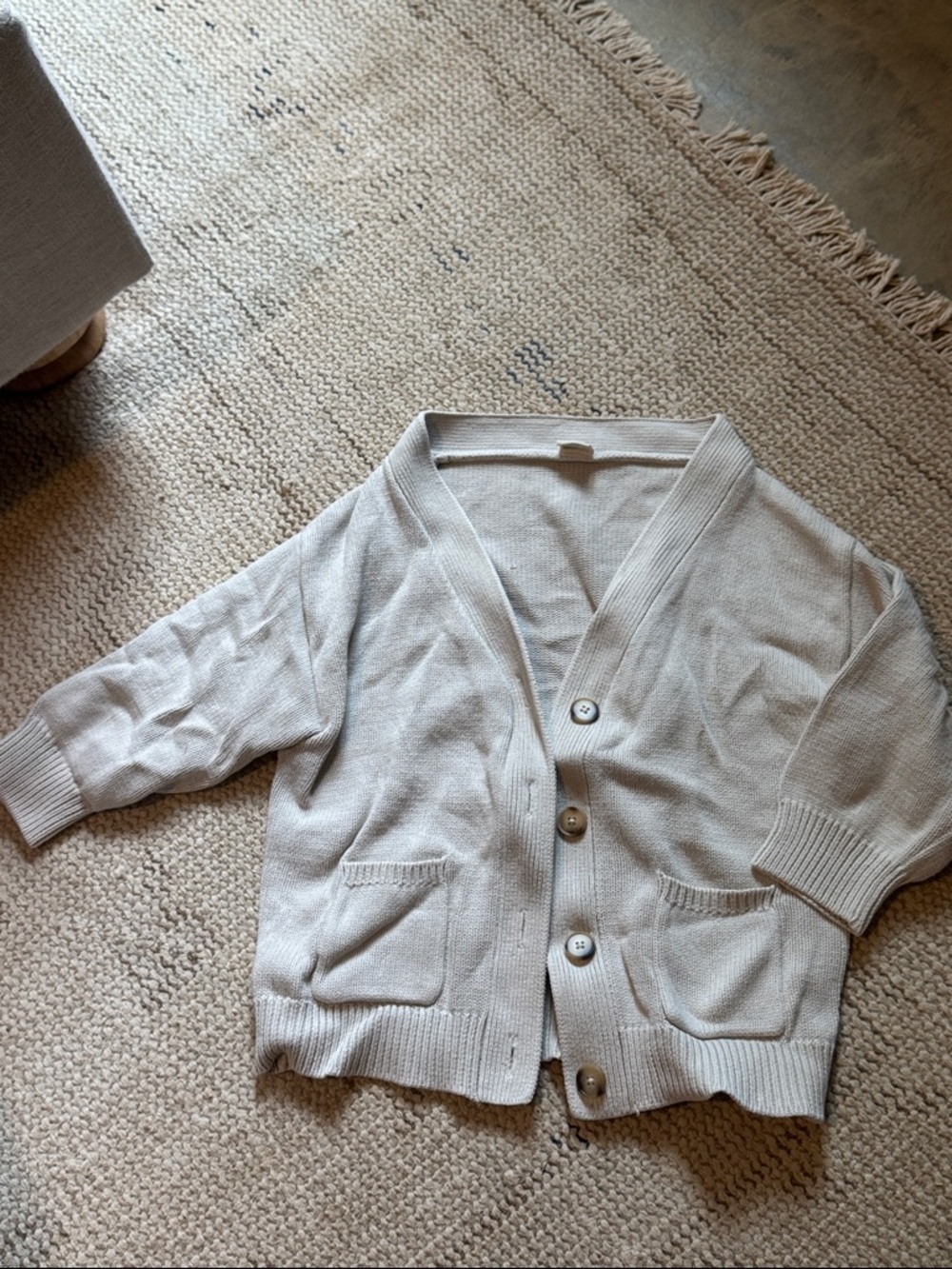 Goumi Cream Knit Cardigan